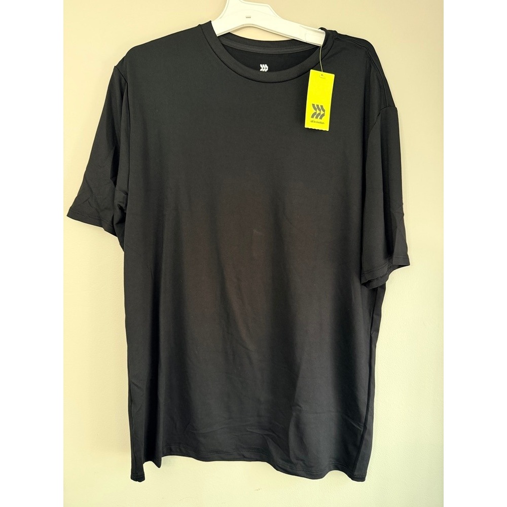 All in Motion Performance T-Shirt Mens Small Black Relaxed Fit SS NWT